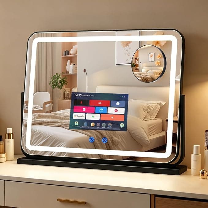 10.1" Magic Makeup Mirror 570mm×480mm Vanity Mirror with Touchscreen TV, WiFi